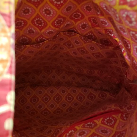 Authentic Vera Bradley Purse Orange Retired Pattern Raspberry Fizz - Picture 6 of 6